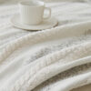 Decorative Stripe Tassel Chenille Throw Couch Cove