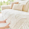 Modern Geometric Soft Plush Non-slip Sofa Protecto
