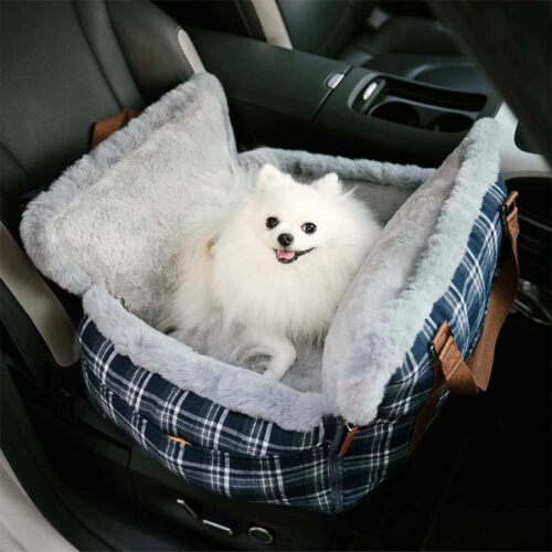 3 in 1 Fluffy Warmth Safe Dog Booster Car Seat Bed