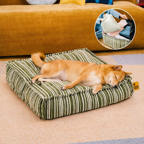 Sustainable Storage Pouf Ottoman & Dog Bed - Funny