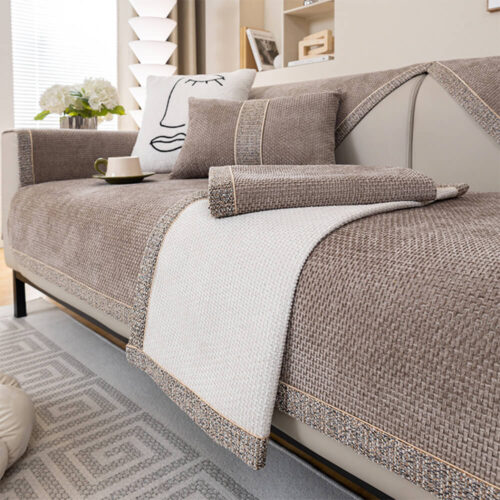 All-Season Modern Tweed Woven Chenille Anti-Slip C