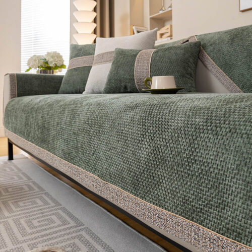All-Season Modern Tweed Woven Chenille Anti-Slip C