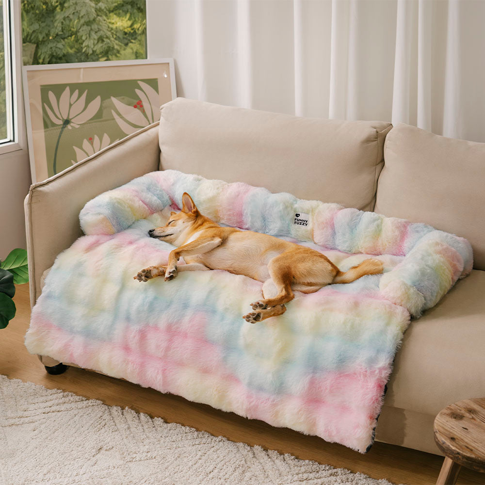 Fluffy Fuzzy Calming Dog Bed Sofa Protector Pet Ma