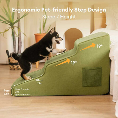 Non-slip All-season Extra Wide Portable Dog Stairs