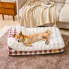 Large Classic Check Headrest Rectangle Calming Dog