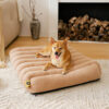 Large Washable Creamy Cozy Flat Dog Beds - Cheesec