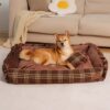 Classic Luxury Floral Washable Cozy Bolster Dog Pi