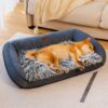 Large Washable Fluffy Cozy Bolster Dog Sofa Bed-De