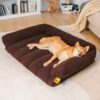 Large Soft Supportive Headrest Orthopedic Dog Sofa
