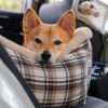 Large Classic Fluffy Booster Dog Car Seat-Keep Sec