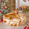 Cloudy Fluffy Calming Donuts Round Dog Beds