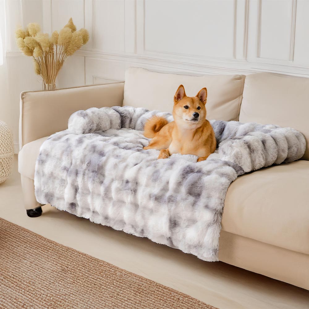 Fluffy Fuzzy Calming Dog Bed Sofa Protector Pet Ma