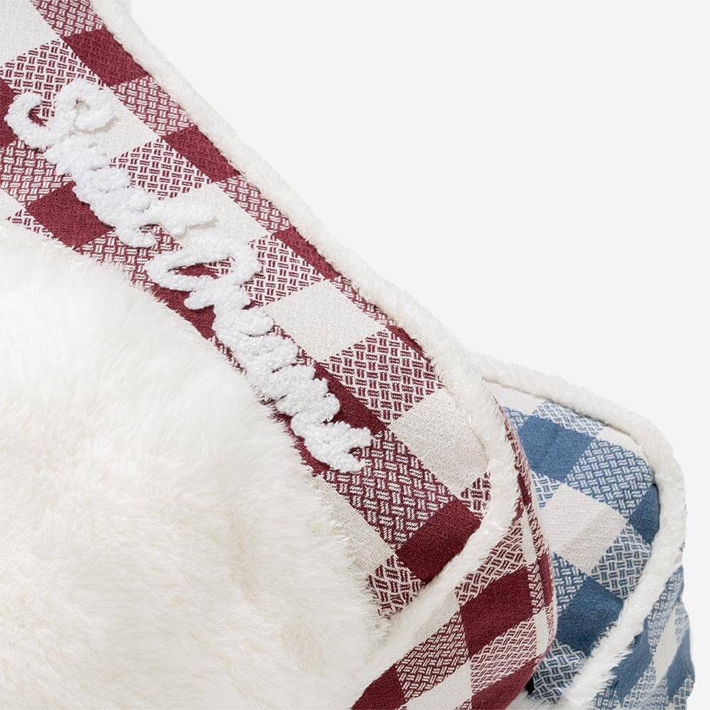 Large Classic Check Headrest Rectangle Calming Dog