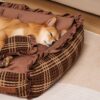 Classic Luxury Floral Washable Cozy Bolster Dog Pi