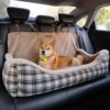 Large Classic Fluffy Booster Dog Car Seat-Keep Sec