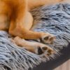 Large Washable Fluffy Cozy Bolster Dog Sofa Bed-De