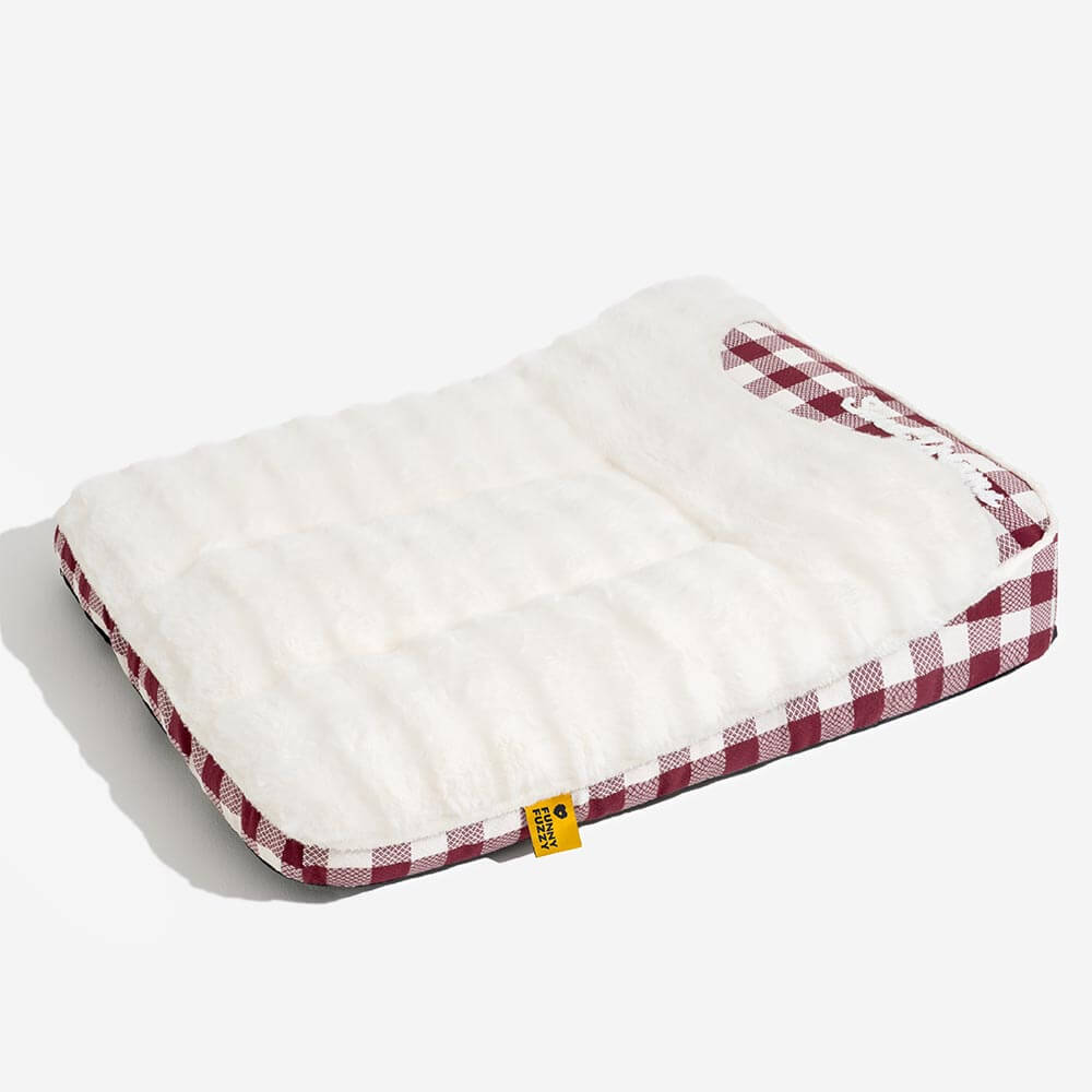 Large Classic Check Headrest Rectangle Calming Dog