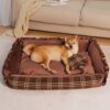 Classic Luxury Floral Washable Cozy Bolster Dog Pi