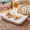 Large Classic Check Headrest Rectangle Calming Dog