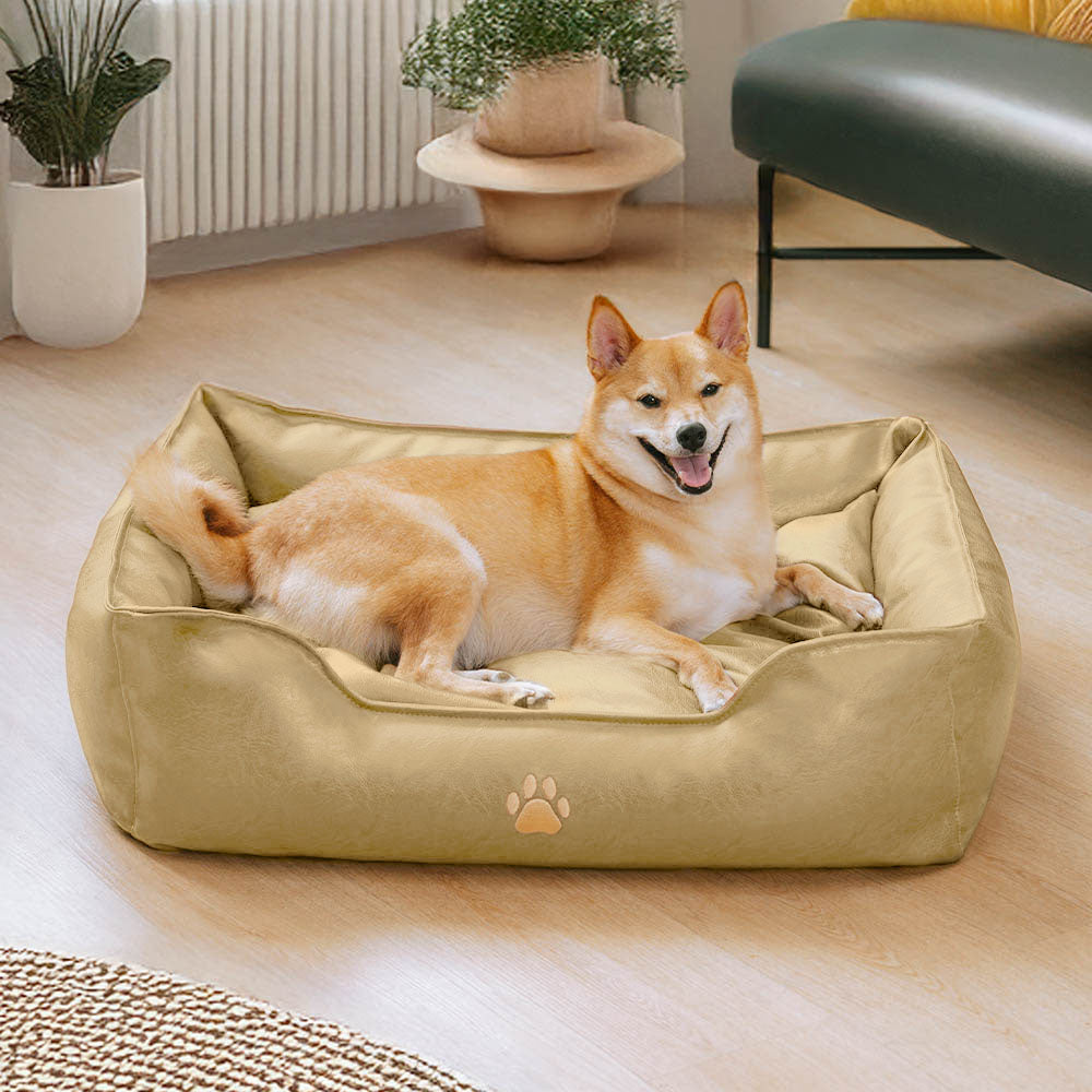Luxury Faux Leather Waterproof Removable Dog Sofa