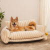 Trendy Striped Faux Lambswool Double Layer Dog & C