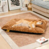 Plush Fluffy Thick Comfort Calming Dog Bed with Pi