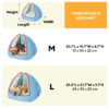 Multifunctional Semi-Enclosed Cave Dog Bed Warming