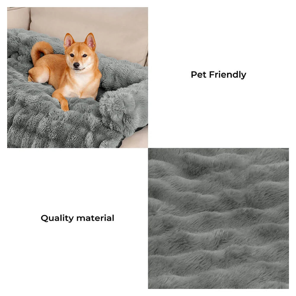 Fluffy Fuzzy Calming Dog Bed Sofa Protector Pet Ma