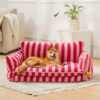 Trendy Striped Faux Lambswool Double Layer Dog & C