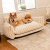 Trendy Striped Faux Lambswool Double Layer Dog & C