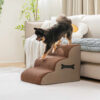 Adjustable Non-Slip Washable Soft Dog Stairs with 