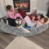 Luxury Super Large Sleep Deeper Oval Bed Human Dog