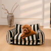 Trendy Striped Faux Lambswool Double Layer Dog & C