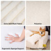 Creamy Fluffy Orthopedic Human-Dog Bolster Bed - E