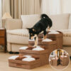 Detachable Chessboard Plaid Handcrafted Dog Stairs