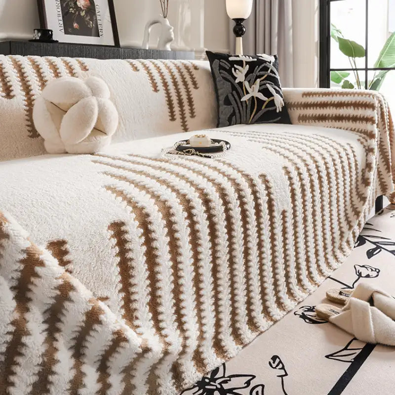 Homely Plush Sofa Cozy Anti-scratch Full Coverage