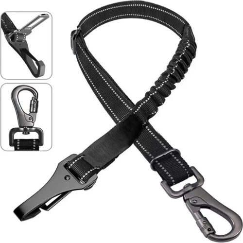 3 in 1 Dog Car Seat Belt Bungee With 360° Lockable