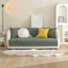 Minimalist All-Season Solid Cotton Geometric Quilt