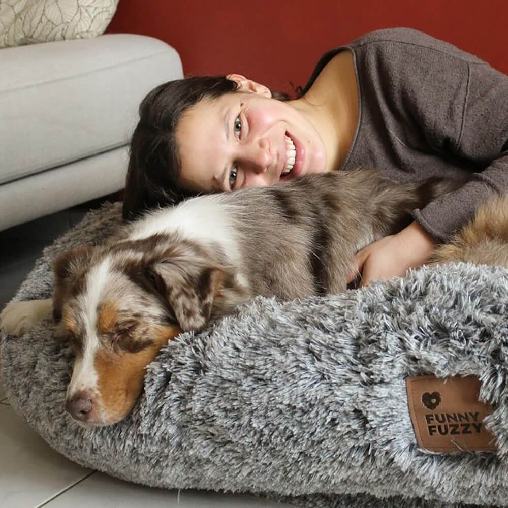 Luxury Super Large Sleep Deeper Oval Bed Human Dog