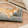 Plush Fluffy Thick Comfort Calming Dog Bed with Pi