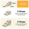Non-slip All-season Extra Wide Portable Dog Stairs