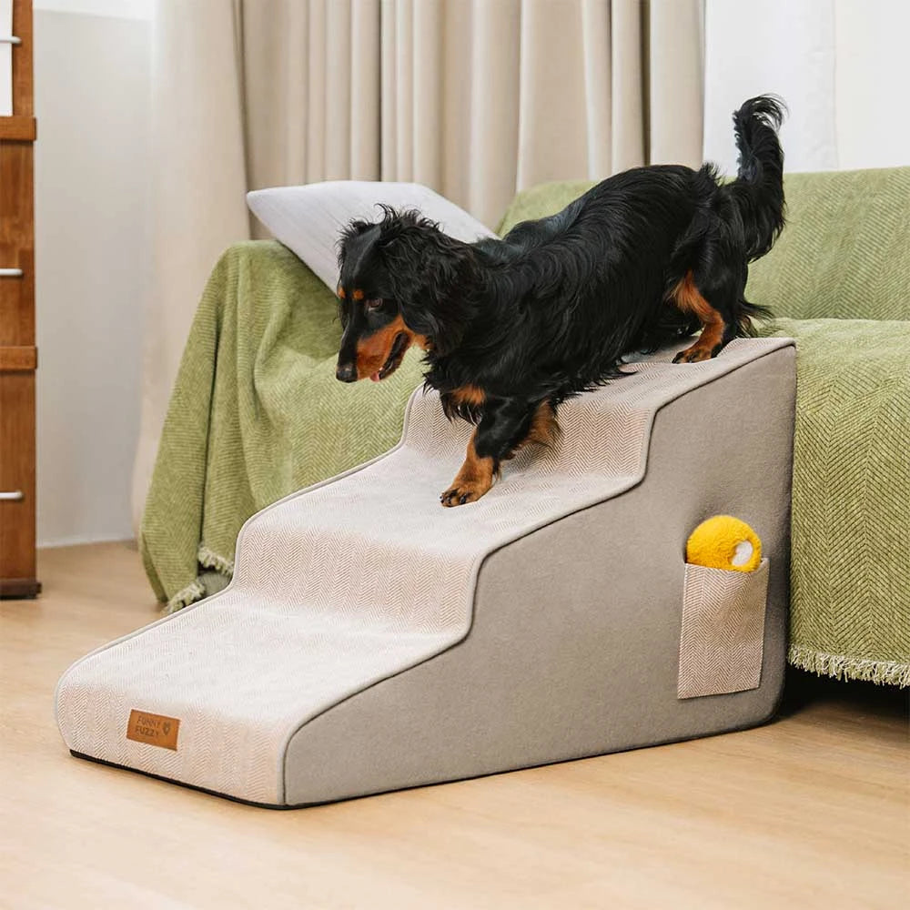 Non-slip All-season Extra Wide Portable Dog Stairs