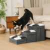 Detachable Chessboard Plaid Handcrafted Dog Stairs