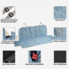 Waterproof Striped Chenille Pet Car Seat Protector