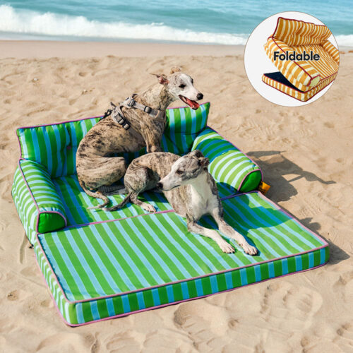 Stripe Waterproof Foldable Large Dog Sofa Bed - Su