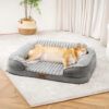 Fluffy Plush Orthopedic Washable Bolster Dog Bed -