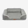Fluffy Plush Orthopedic Washable Bolster Dog Bed -