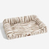 Fluffy Striped Orthopedic Bolster Dog Bed - Luxe C