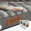 Fluffy Plush Orthopedic Washable Bolster Dog Bed -