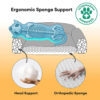 Fluffy Plush Orthopedic Washable Bolster Dog Bed -